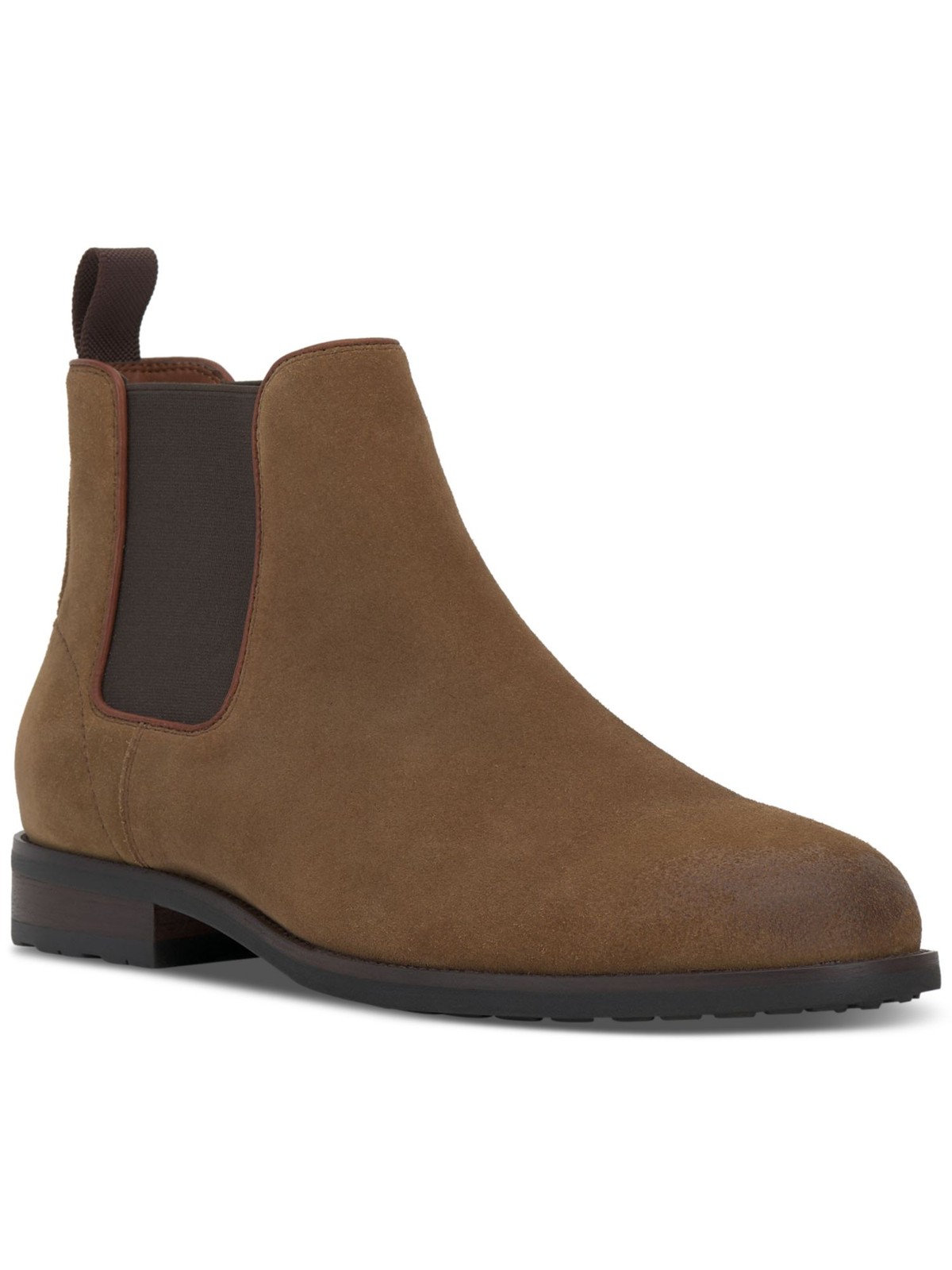 VINCE CAMUTO Mens Brown Pull Tab Lieven Toe Block Heel Leather Chelsea 10 M 6990₽