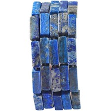 Natural Lapis Lazuli Tube Beads 13x4mm 30pcs Rectangle Loose Semi Gems