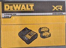DeWalt DCB1104P2 18V XR Battery Set – 2 x 5Ah Batteries & DCB1104 Charger 