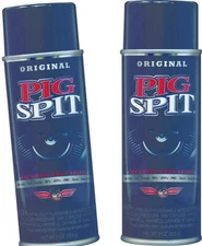 Pig Spit Original Cleaner - 2 Pack of 9 Oz Aerosol Engine & Rubber Cleaner