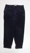 Marks and Spencer Womens Blue Corduroy Chino Trousers Size 12
