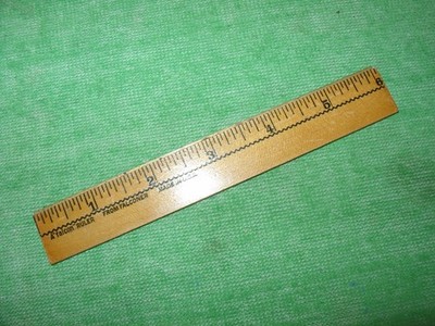 VINTAGE 6''+mm WOODEN RULE A''falcon'' RULER FROM FALCONER MADE IN USA