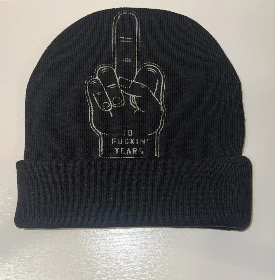 Undefeated Black Play Dirty Beanie Cap OSFA UNDFTD Cotton Acrylic Blend Hat - Image 2 of 4