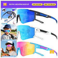 3-Pack Kids UV400 Sunglasses for Boys Girls, Youth Baseball Softball Sports