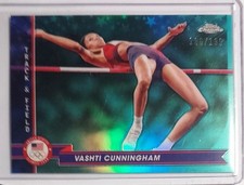 Vashti Cunningham 2024 Topps Chrome U.S. Olympic Team Aqua Refractor /199 #146