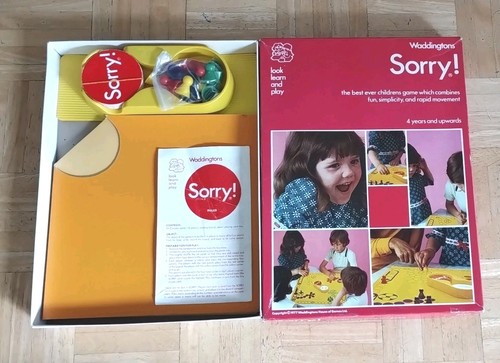 Vintage Sorry! Board Game - Waddingtons 1977 - Look Learn Play Age 4+ - Complete - Picture 4 of 11