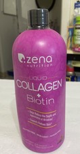 Zena Bioactive Liquid Collagen Biotin 90 Servings 30 fl oz EXP 04/2027