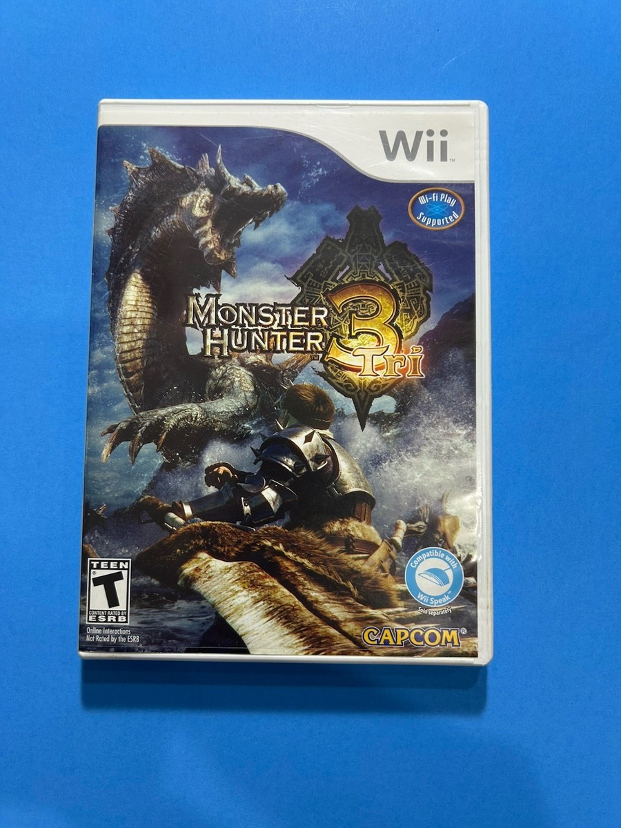 Monster Hunter Tri 3 Nintendo Wii 2010 Complete with Manual, CIB