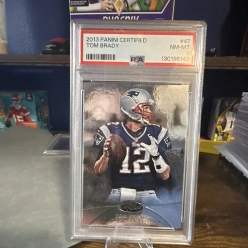 2013 Panini Certified Tom Brady #47 PSA 8 New England Patriots NFL Football Card