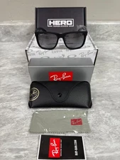 RAY BAN | NEW |JUSTIN MEDIUM | 4165 622 - T3 | 55 | RUBBER BLACK | GRADIENT GREY