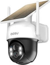 AOSU Solar Camera Security Outdoor 360  Panoramic /Human Auto Tracking 2K View