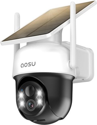 AOSU Solar Camera Security Outdoor 360° Panoramic /Human Auto Tracking 2K View