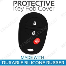 Key Fob Cover For 2007-2017 Toyota Tundra Remote Case Rubber Skin Jacket
