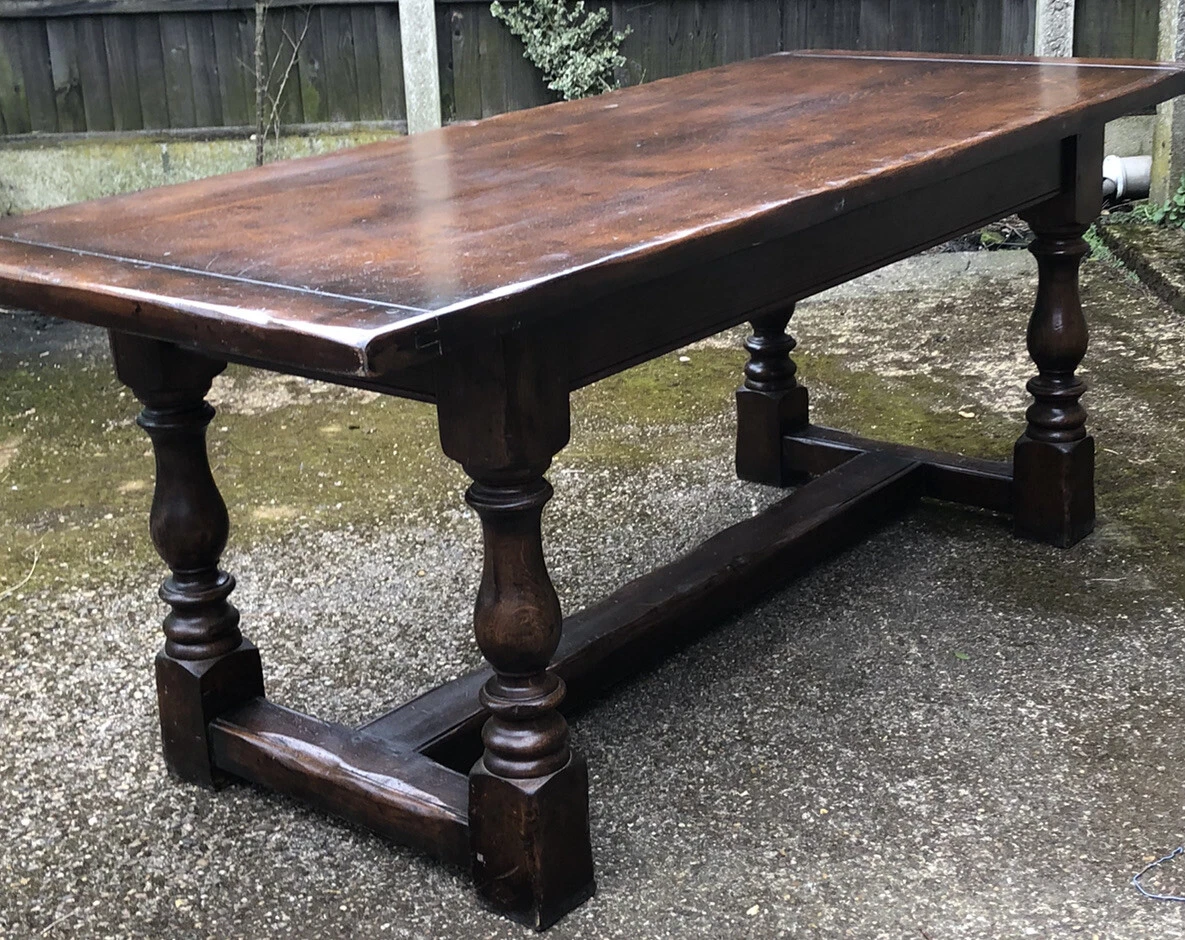 oak refectory table antique