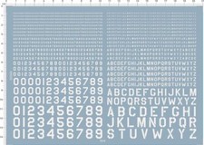 USAAF USA Letter Number Decals for different scales Model Kits White/Black