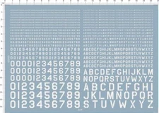 USAAF USA Letter Number Decals for different scales Model Kits White/Black