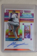 Justin Campbell - 2022 Leaf Vivid Baseball Autograph Painting Corners #18/25