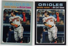 Renato Nunez Orioles 2020 Topps Heritage Silver Refractor 337/571 + 300 Base LOT