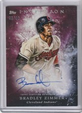 Bradley Zimmer 2018 Topps Inception Emerging Stars On Card Auto 48/99 Indians