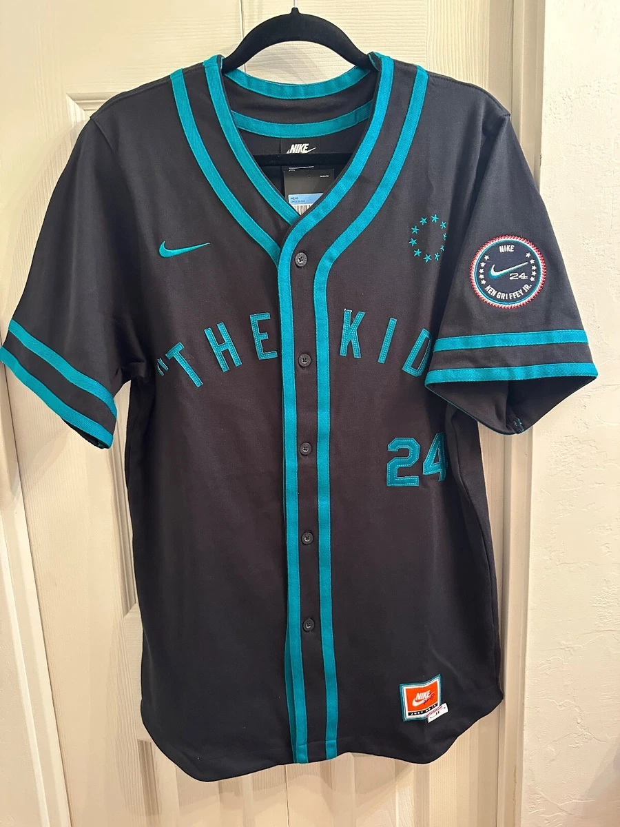 Seattle Mariners 24 Griffey Navy Jersey Inspired Hawaiian Shirt