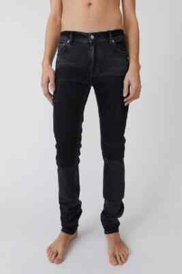ACNE STUDIOS North Black Patch Jeans W28 L32 Skinny Fit UVP 270£