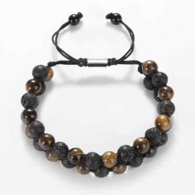 Triple Protection Bracelet - Tiger's Eye, Obsidian, Hematite Triple Protection Bracelet - Tiger's Eye, Obsidian, Hematite