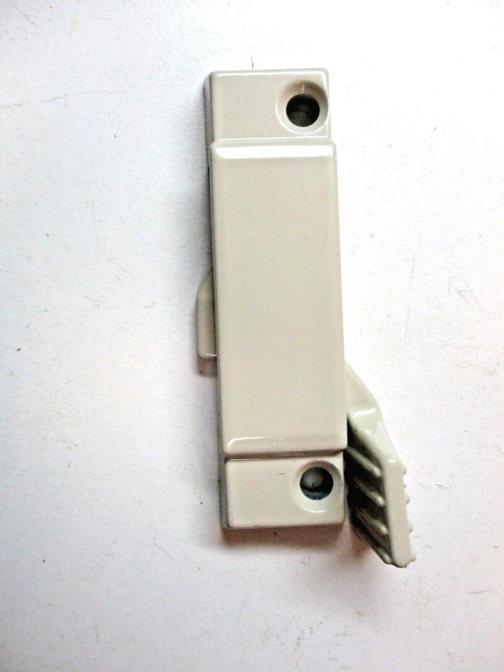 2 cerraduras de marco de pestillo de barrido de zinc beige para ventana corredera labio de 1/8" 2-1/4 centros 9/16SB Foto 4 de 4