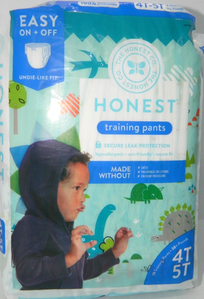 The Honest Company Disposable Training Pants, Dinosaurs, 4T/5T, 19 ct Brand  New