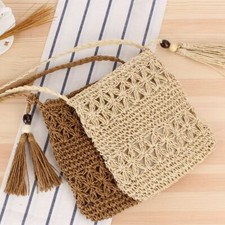 Women Straw Weaving Bag Handbags Summer Cross-body Rattan Shoulder Bag Tote Bags