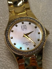 ESQ Swiss Diamond ladies watch. Mother of pearl face with diamonds. Model E5250 