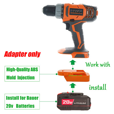 1 Adapter for Bauer 20V Battery to Power for Ridgid 18V Series Tools