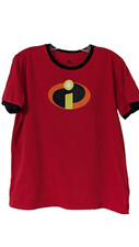 The Incredibles Adult SIZE XL T Shirt Red Short Sleeve Disney Cotton