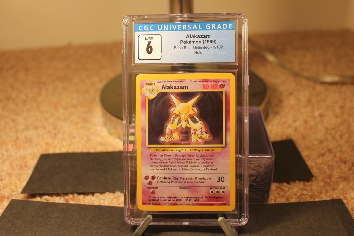 Holo Alakazam 1/102 Base Set Pokemon Card CGC 6 Ex/NM PSA | eBay