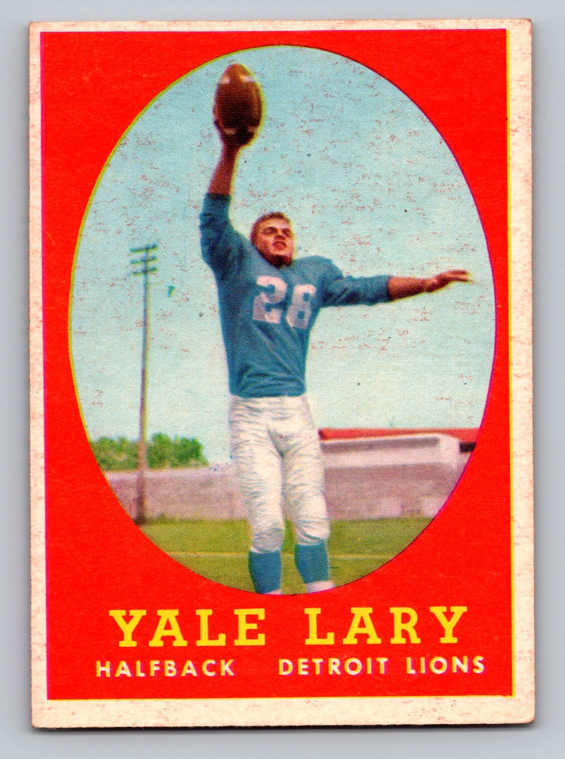 1958 Topps #18 Yale Lary Detroit Lions Vtg