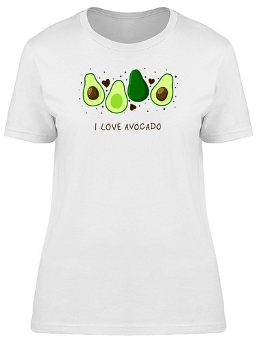 I Love Avocado Cute Lineup Tee Women's 