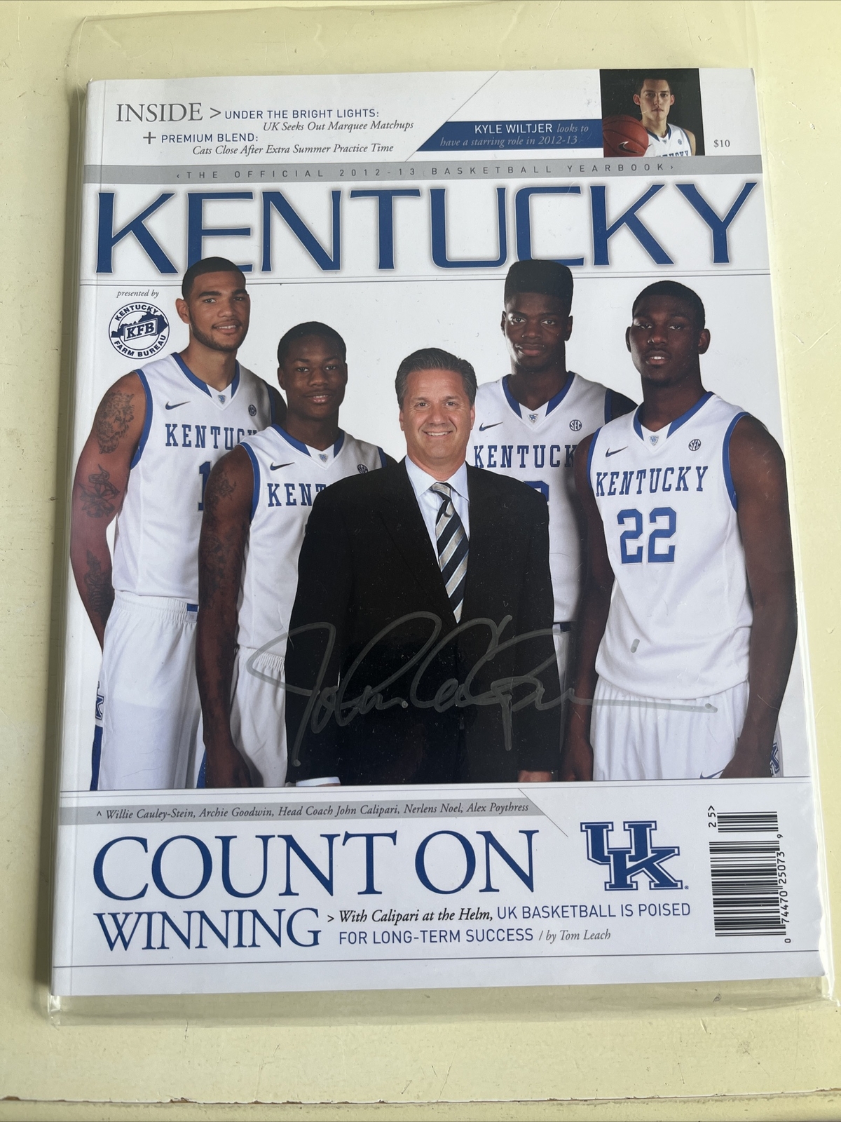 2012 2013 Yearbook John Calipari Auto Signed Kentucky Wildcats eBay
