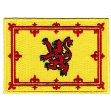 SCOTLAND FLAG PATCH embroidered iron-on SCOTTISH ROYAL STANDARD LION RAMPANT