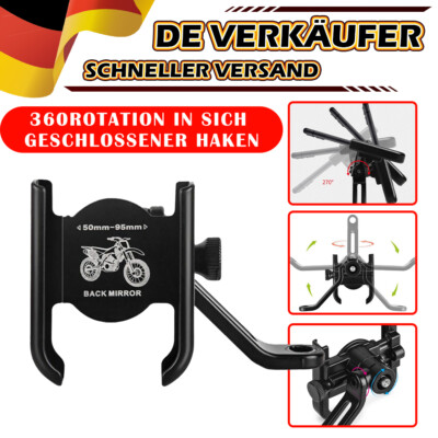 1pc Motorrad Smartphonehalterung Fahrrad Handy Rückspiegel Clip Lenkerhalterung