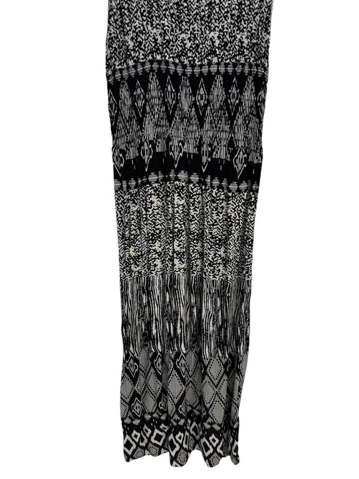 Maxi Vestido Mujer Notations Sin Mangas Geométrico Negro Talla S Foto 2 de 4