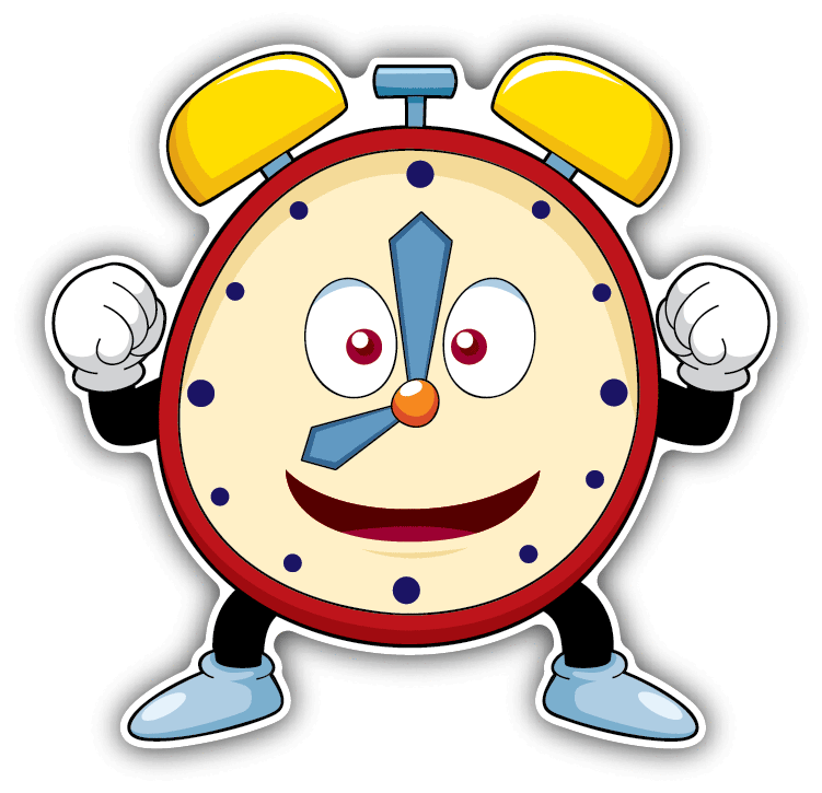 Alarm Clock Smile Funny Cartoon Car Bumper Sticker Decal-image