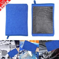 2pcs Car Wash Gloves Microfiber Clay Bar Towel Detailing Cloth Rag Mitt
