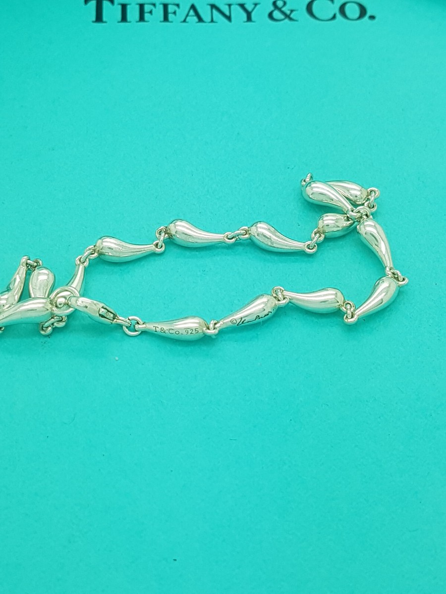 アクセサリー Tiffany & Co. Teardrop Bracelet Silver Tiffany & Co. RARE Silver Elsa Peretti Teardrop link 7.25