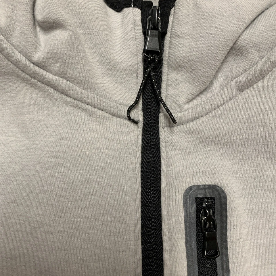 Old Navy Youth tamanho XL 14-16 cinza lã dinâmica ativa bolso com zíper completo com capuz - Imagem 4 de 4