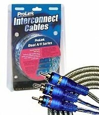 ProLink Dual A/V Series Stereo RCA & Composite Video Interconnect Cables 10 Feet
