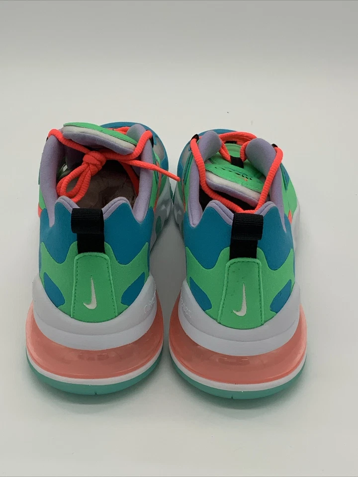 Nike Air Max 270 React Electro Green Lagoon Size 9W AT6174 300 - Image 3 of 4