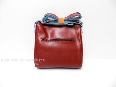 Sacoche Bandoulière Femme Rouge Bordeaux DAVID JONES - Matière PVC - Neuf (produit Neuf)