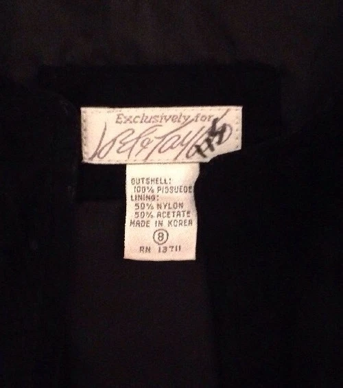 Женский черный замшевый блейзер 8 Lord & Taylor - Изображение 3 из 4