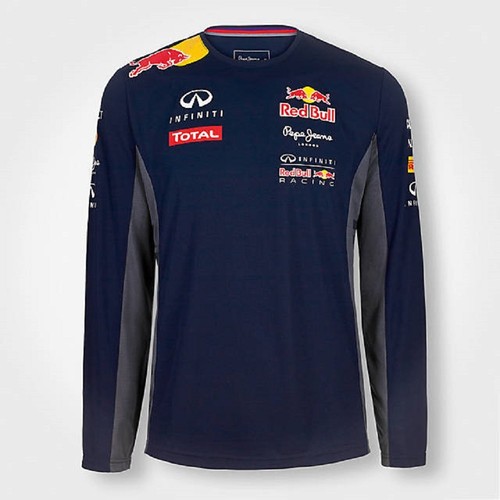 T-SHIRT Longsleeve Infiniti Red Bull Racing Teamline Formula One 1 F1 NEW! - Picture 1 of 5