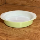 Vintage Pyrex 221 Round 8” Lime Green Cake Pie Casserole Pan Baking Dish