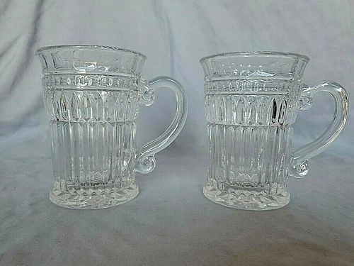 2 Titan Mugs by Mikasa Crystal